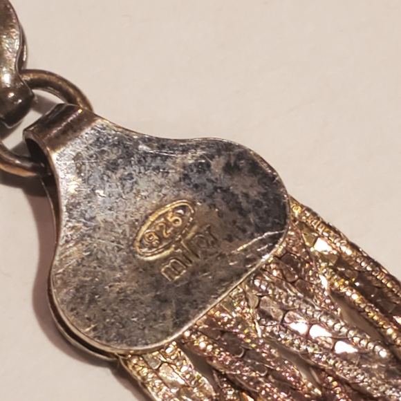 925 Sterling Silver Milor Italy Tri Color Braid - Picture 7 of 10